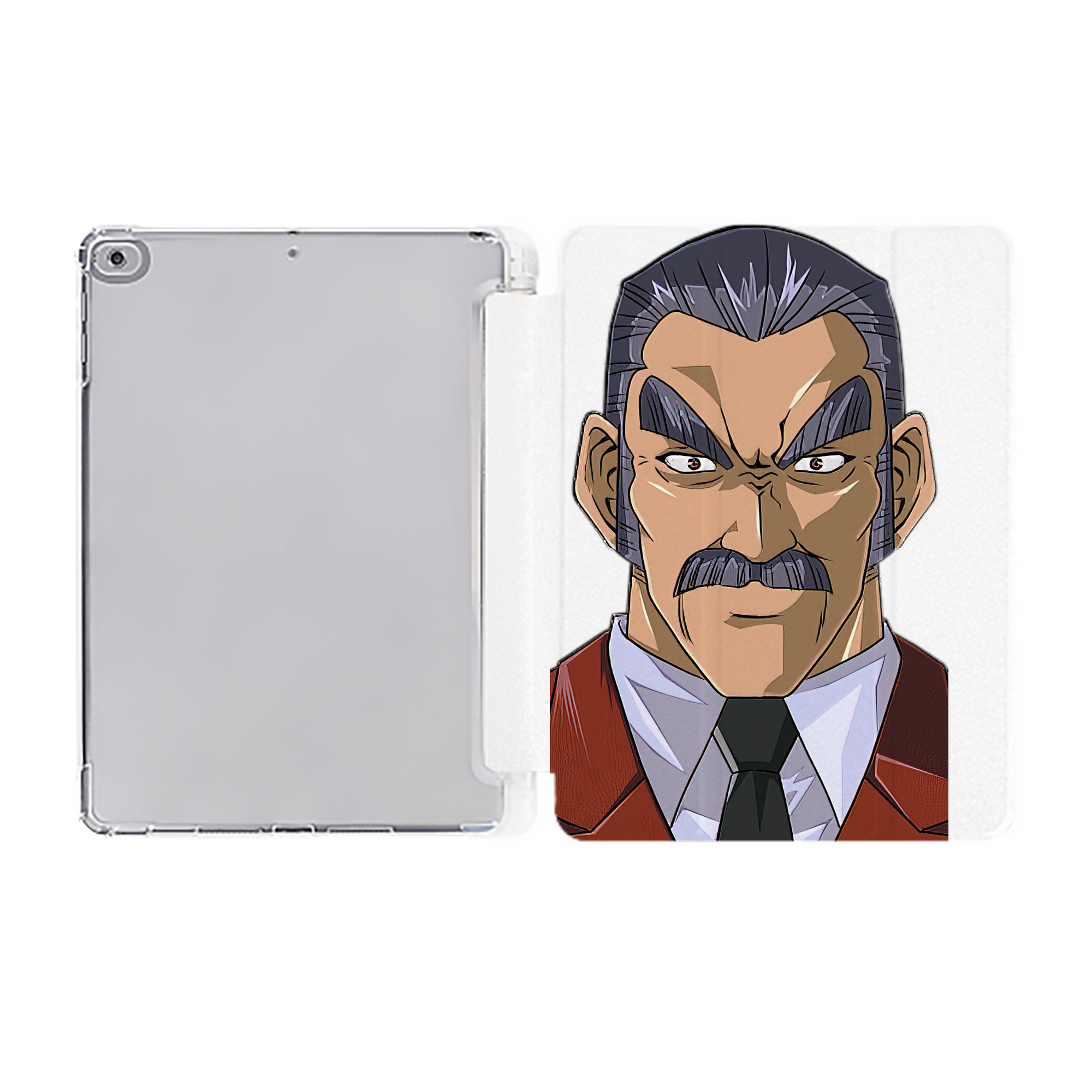 （画像用） 遊☆戯☆王 Yu-Gi-Oh! IPad ケース ペン収納付き 三つ折りスタンド PUレザー×シリコン 対応機種9.5/10.5/10.9インチ